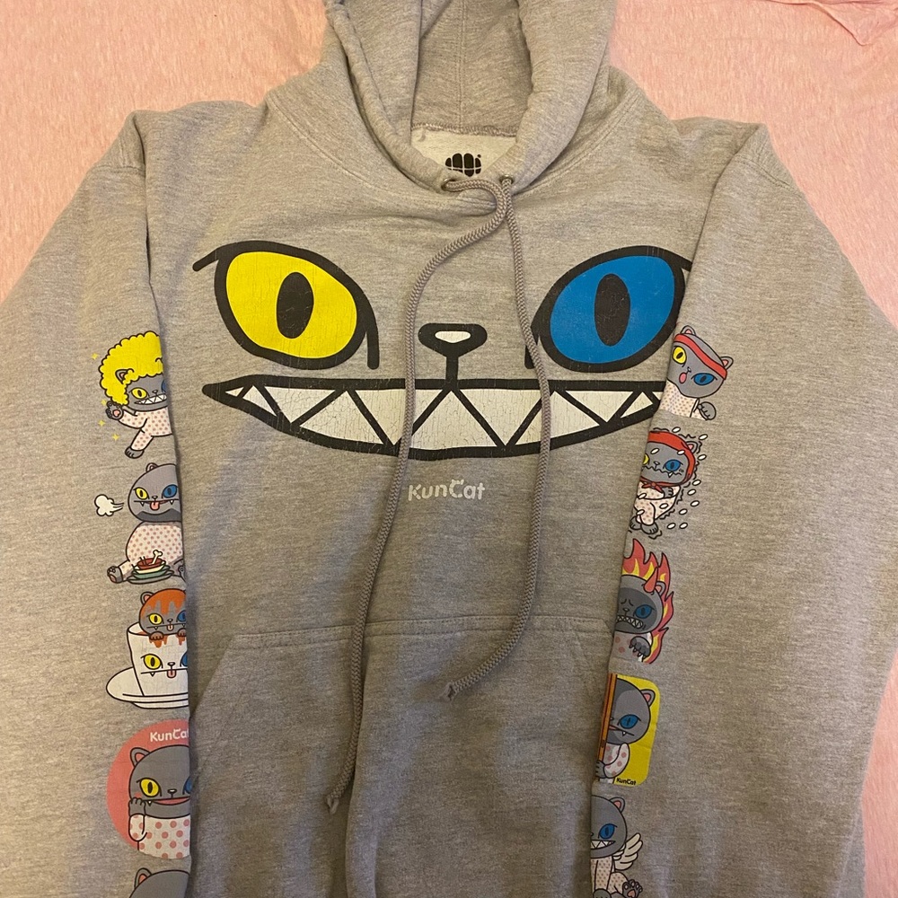 Sakun Grey Cat Hoodie M